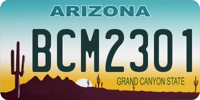 AZ license plate BCM2301