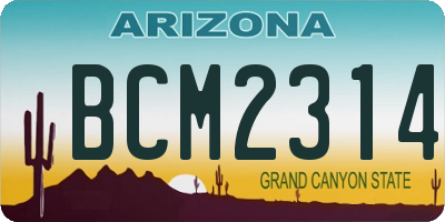 AZ license plate BCM2314