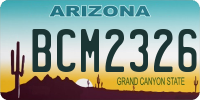 AZ license plate BCM2326