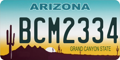 AZ license plate BCM2334