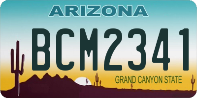 AZ license plate BCM2341