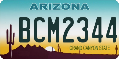 AZ license plate BCM2344