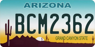 AZ license plate BCM2362