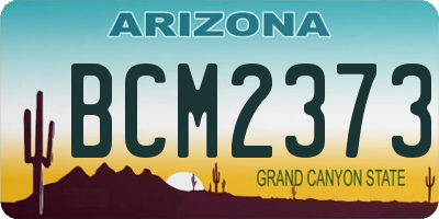 AZ license plate BCM2373