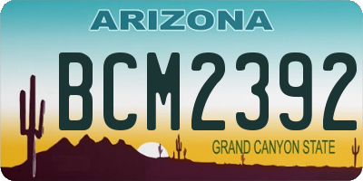 AZ license plate BCM2392