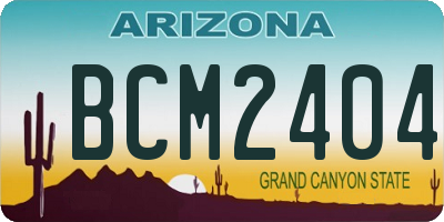 AZ license plate BCM2404