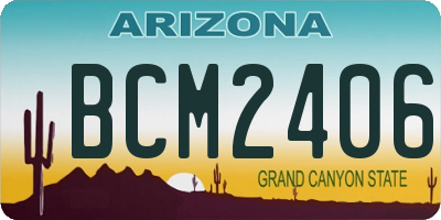 AZ license plate BCM2406