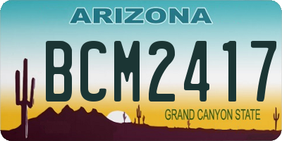 AZ license plate BCM2417