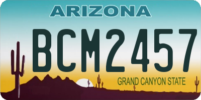 AZ license plate BCM2457