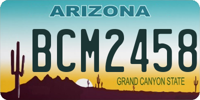 AZ license plate BCM2458