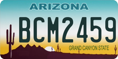 AZ license plate BCM2459