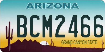 AZ license plate BCM2466