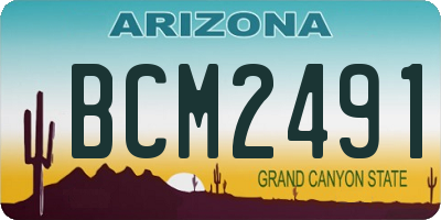 AZ license plate BCM2491