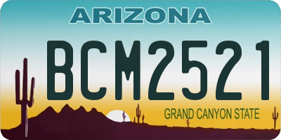 AZ license plate BCM2521