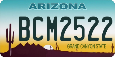 AZ license plate BCM2522