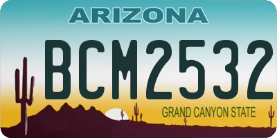 AZ license plate BCM2532