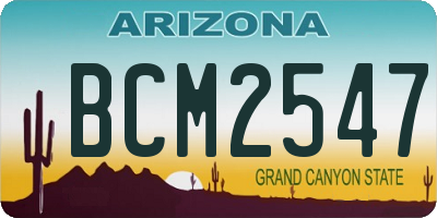 AZ license plate BCM2547