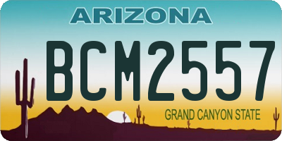 AZ license plate BCM2557