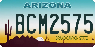 AZ license plate BCM2575