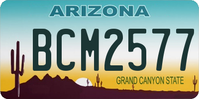 AZ license plate BCM2577