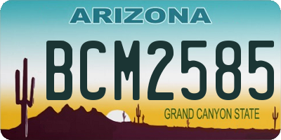 AZ license plate BCM2585