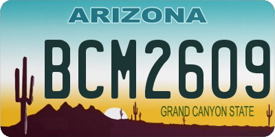 AZ license plate BCM2609