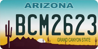 AZ license plate BCM2623