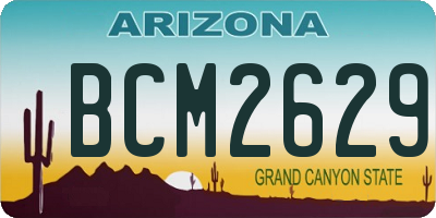 AZ license plate BCM2629