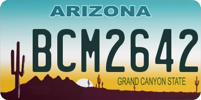 AZ license plate BCM2642