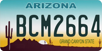 AZ license plate BCM2664