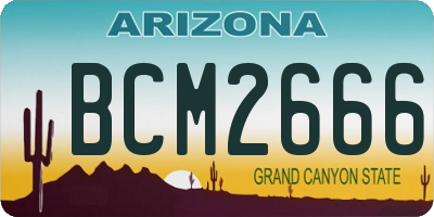 AZ license plate BCM2666