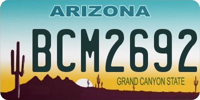 AZ license plate BCM2692