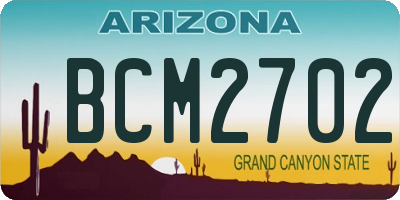 AZ license plate BCM2702