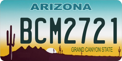 AZ license plate BCM2721