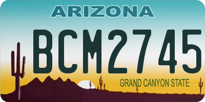 AZ license plate BCM2745