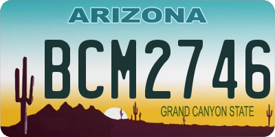 AZ license plate BCM2746