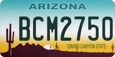 AZ license plate BCM2750