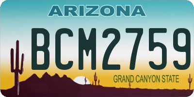 AZ license plate BCM2759