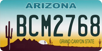 AZ license plate BCM2768