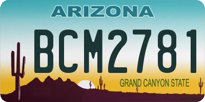 AZ license plate BCM2781