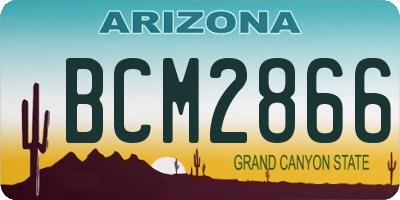 AZ license plate BCM2866