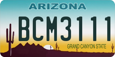 AZ license plate BCM3111