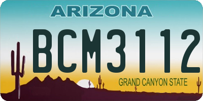 AZ license plate BCM3112