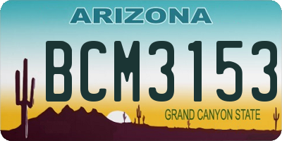 AZ license plate BCM3153