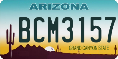 AZ license plate BCM3157