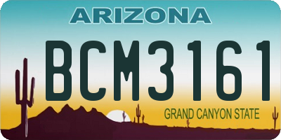 AZ license plate BCM3161