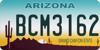 AZ license plate BCM3162