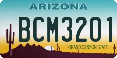 AZ license plate BCM3201