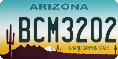 AZ license plate BCM3202