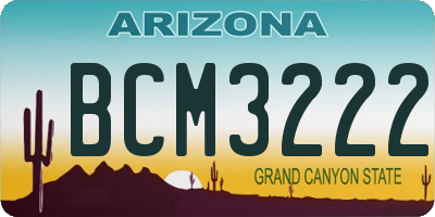 AZ license plate BCM3222